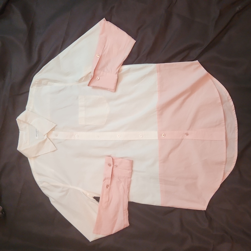 Equipment Femme colour block button down dress shirt